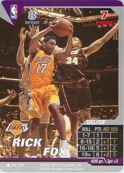 2002 NBA Showdown #099 Rick Fox Front