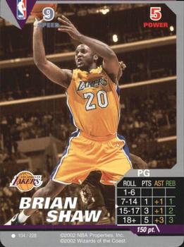 2002 NBA Showdown #104 Brian Shaw Front
