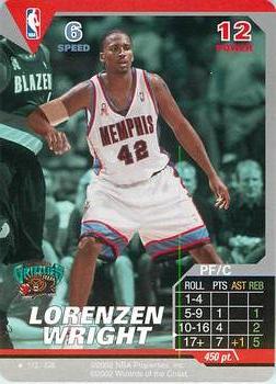 2002 NBA Showdown #112 Lorenzen Wright Front