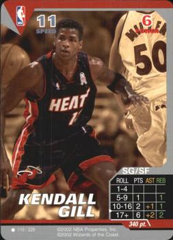 2002 NBA Showdown #115 Kendall Gill Front