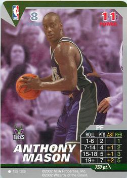 2002 NBA Showdown #125 Anthony Mason Front