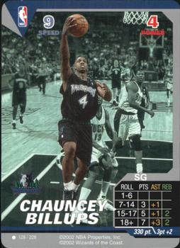 2002 NBA Showdown #128 Chauncey Billups Front