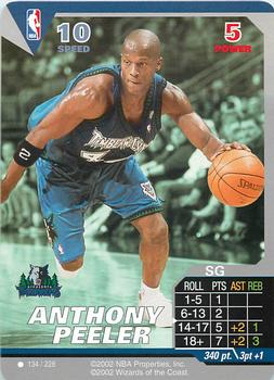2002 NBA Showdown #134 Anthony Peeler Front