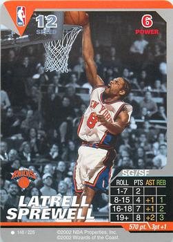 2002 NBA Showdown #148 Latrell Sprewell Front