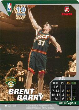 2002 NBA Showdown #203 Brent Barry Front