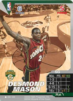 2002 NBA Showdown #206 Desmond Mason Front