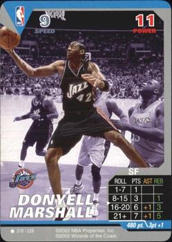2002 NBA Showdown #218 Donyell Marshall Front