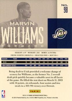 2012-13 Panini Intrigue #98 Marvin Williams Back
