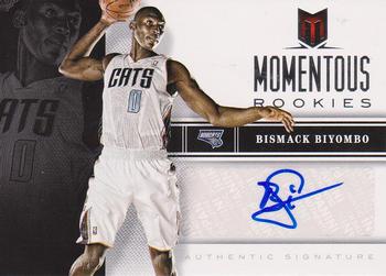 2012-13 Panini Momentum - Momentous Rookies Autographs #73 Bismack Biyombo Front