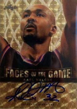 2012-13 Leaf Metal - Faces of the Game Gold #FG-KM1 Karl Malone Front