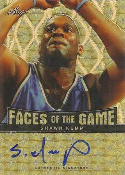 2012-13 Leaf Metal - Faces of the Game Gold #FG-SK1 Shawn Kemp Front