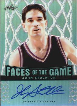 2012-13 Leaf Metal - Faces of the Game Holo #FG-JS4 John Stockton Front