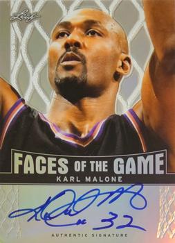 2012-13 Leaf Metal - Faces of the Game Holo #FG-KM1 Karl Malone Front
