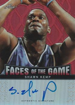 2012-13 Leaf Metal - Faces of the Game Holo Red #FG-SK1 Shawn Kemp Front