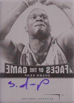 2012-13 Leaf Metal - Faces of the Game Printing Plates Black #FG-SK1 Shawn Kemp Front