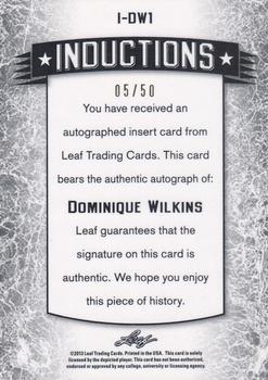 2012-13 Leaf Metal - Inductions Holo #I-DW1 Dominique Wilkins Back