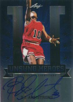 2012-13 Leaf Metal - Unsung Heroes Holo Blue #UH-BA1 B.J. Armstrong Front