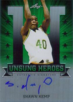 2012-13 Leaf Metal - Unsung Heroes Holo Green #UH-SK1 Shawn Kemp Front