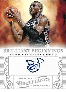 2012-13 Panini Brilliance - Brilliant Beginnings Autographs #8 Bismack Biyombo Front
