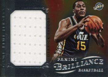 2012-13 Panini Brilliance - Game Time Jerseys #30 Derrick Favors Front