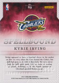 2012-13 Panini Brilliance - Spellbound #69 Kyrie Irving Back