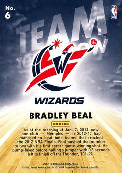 2012-13 Panini Brilliance - Team Tomorrow #6 Bradley Beal Back