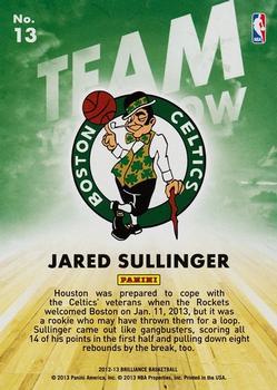 2012-13 Panini Brilliance - Team Tomorrow #13 Jared Sullinger Back