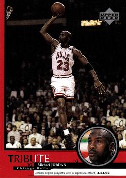 1999 Upper Deck Tribute to Michael Jordan #12 Michael Jordan (Signature effort 4/24/92) Front