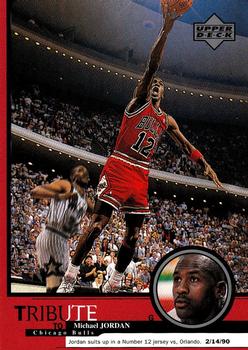 1999 Upper Deck Tribute to Michael Jordan #16 Michael Jordan (Number 12 jersey vs. Orlando 2/14/90) Front