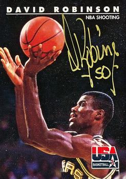 1992 SkyBox USA - Autographs #80 David Robinson Front