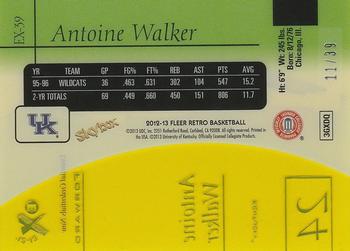 2012-13 Fleer Retro - 97-98 EX 2001 Essential Credentials Now #EX-39 Antoine Walker Back