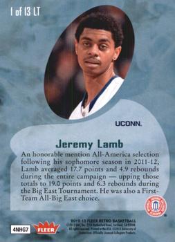 2012-13 Fleer Retro - 98-99 Lucky 13 #1 of 13 LT Jeremy Lamb Back