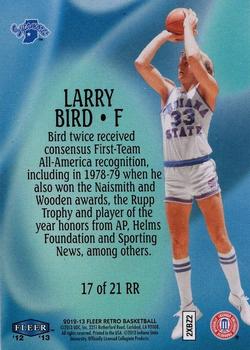 2012-13 Fleer Retro - 99-00 Mystique Raise the Roof #17 Larry Bird Back