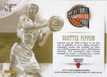 2012-13 Panini Gold Standard - Hall of Gold #2 Scottie Pippen Back