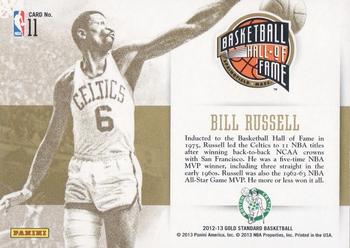 2012-13 Panini Gold Standard - Hall of Gold #11 Bill Russell Back