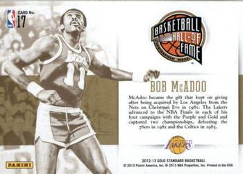 2012-13 Panini Gold Standard - Hall of Gold #17 Bob McAdoo Back