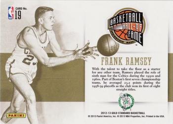 2012-13 Panini Gold Standard - Hall of Gold #19 Frank Ramsey Back