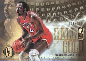 2012-13 Panini Gold Standard - Hall of Gold #42 Moses Malone Front