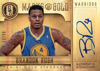 2012-13 Panini Gold Standard - Marks of Gold Autographs #61 Brandon Rush Front