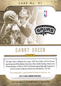 2012-13 Panini Gold Standard - Marks of Gold Autographs #91 Danny Green Back