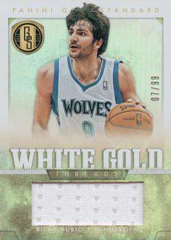 2012-13 Panini Gold Standard - White Gold Threads #13 Ricky Rubio Front