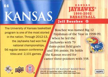 2013 Upper Deck University of Kansas #64 Jeff Boschee Back