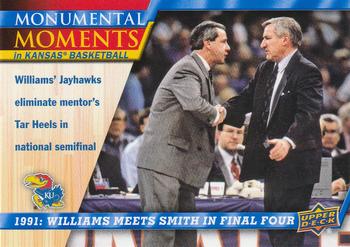 2013 Upper Deck University of Kansas #88 1991:Williams Meets Smith In Final Four Front