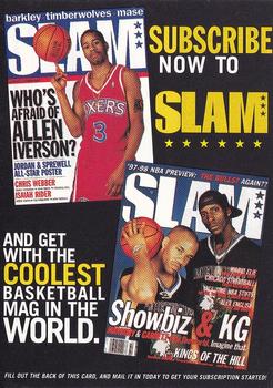 1997-98 Score Board Autographed #NNO Slam Magazine Subscription Front