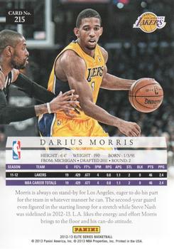 2012-13 Panini Elite Series #215 Darius Morris Back