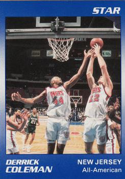 1990-91 Star Derrick Coleman Blue #6 Derrick Coleman - All-American Front