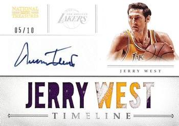 2012-13 Panini National Treasures - Timeline Materials Custom Names Prime Signatures #19 Jerry West Front