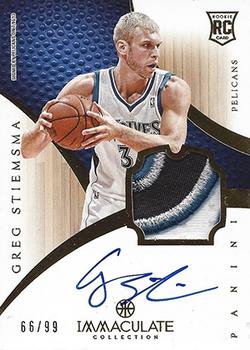 2012-13 Panini Immaculate Collection #175 Greg Stiemsma  Front
