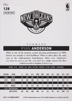 2013-14 Hoops #128 Ryan Anderson Back