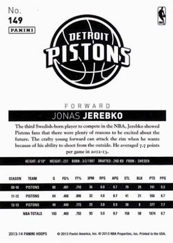 2013-14 Hoops #149 Jonas Jerebko Back